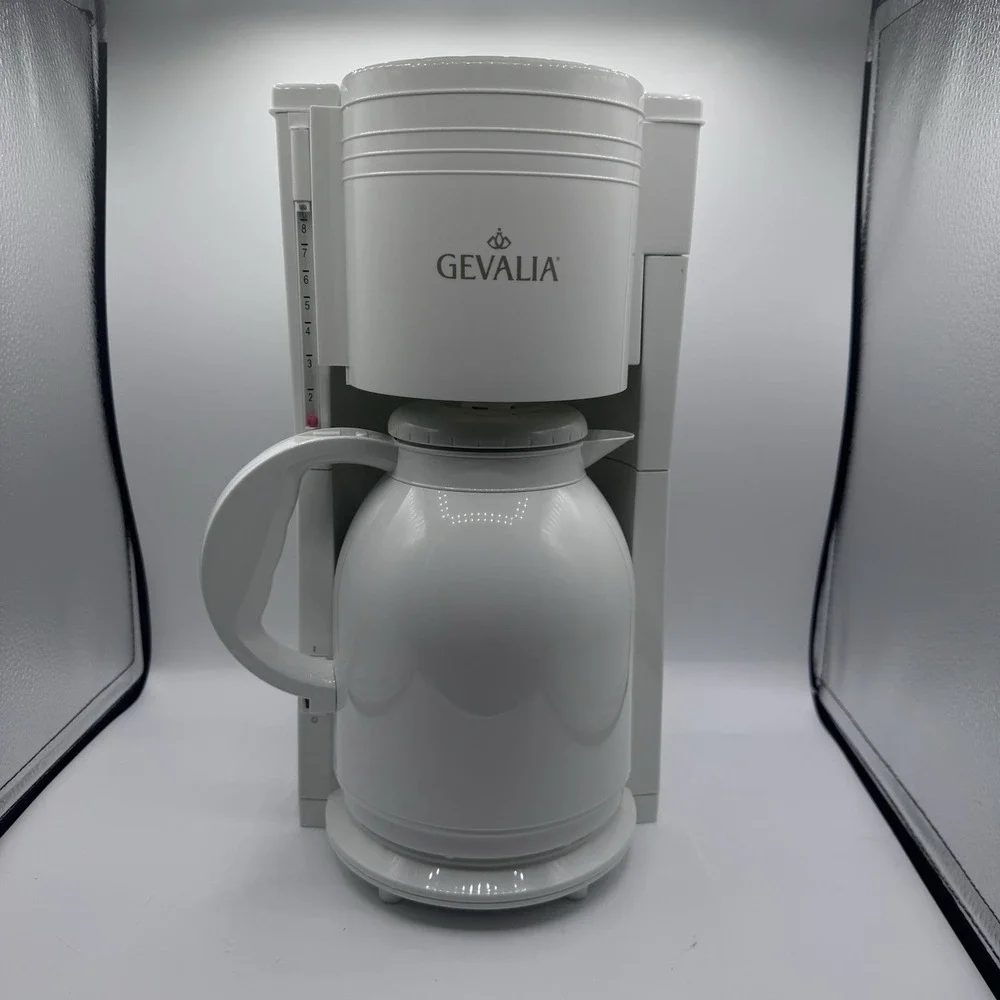 Gevalia KA-865MW White 8-Cup Thermal Coffee Maker–Drip Coffee Brewer, Automatic
